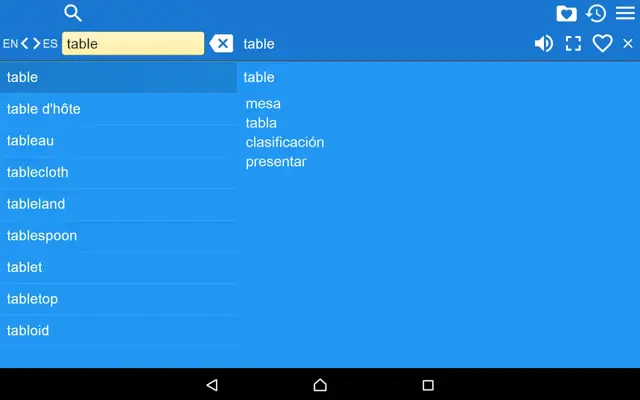 EN-ES Dictionary android App screenshot 2